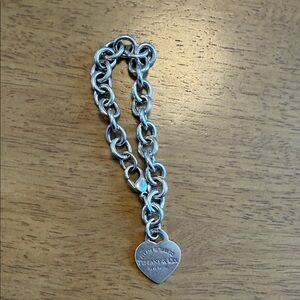 Tiffany & Co. Silver Heart Charm Bracelet
